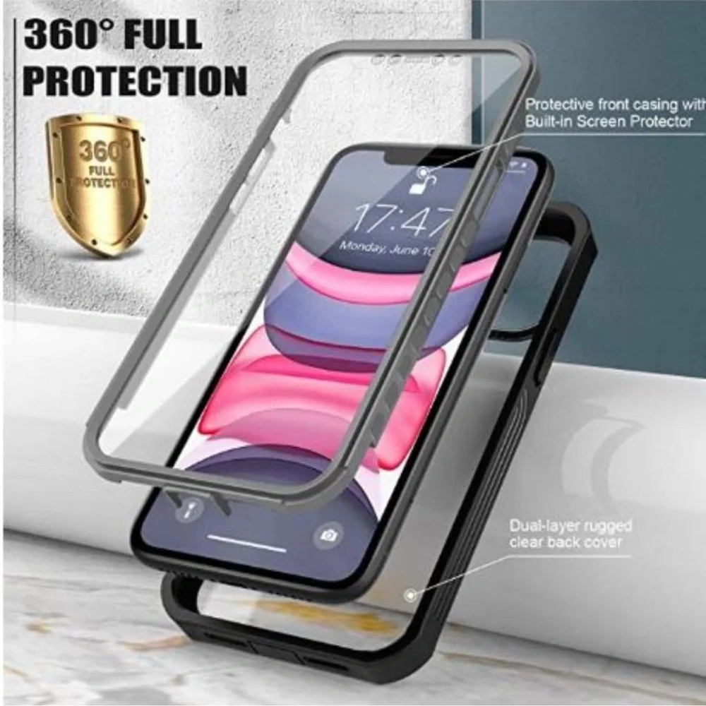 iPhone 11 Case with Built-in Screen Protector